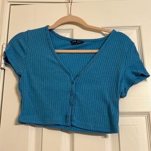 Blue Crop Top